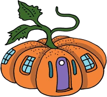Illustration : La maison citrouille